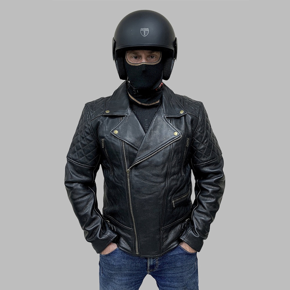 Мотокуртка классическая BERG Classic Biker Style Black