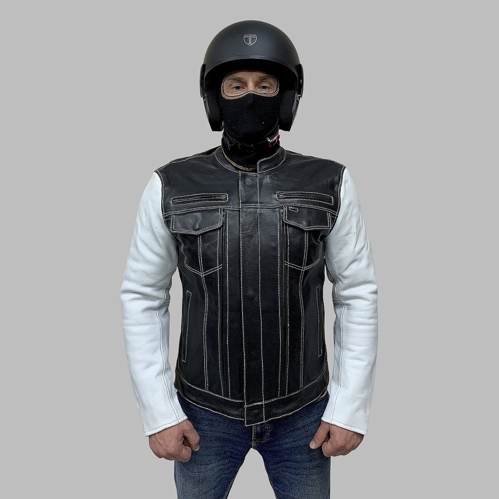 Мотокуртка классическая BERG Rider Jacket Black & White